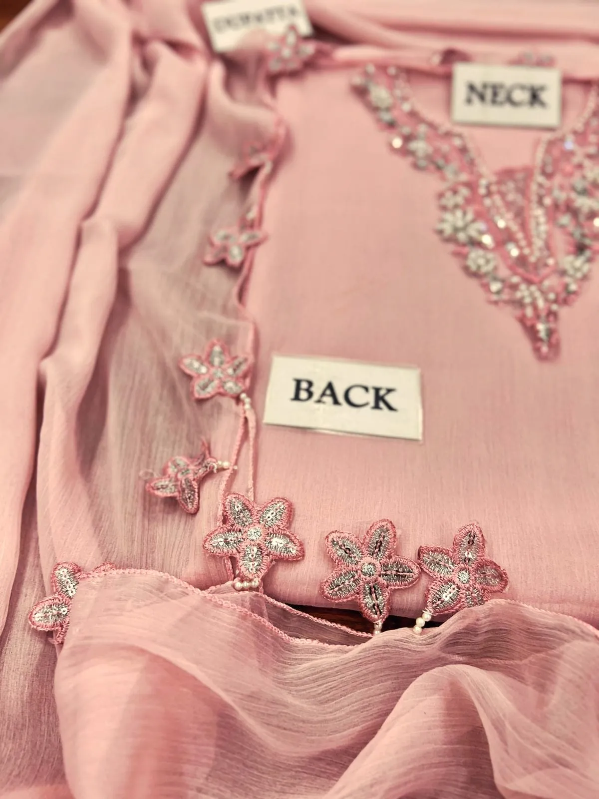 LUXURY CHIFFON HAND EMBELLISHED