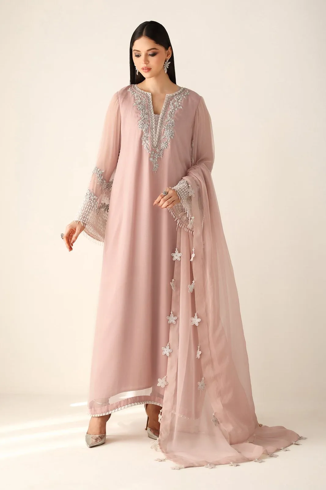 LUXURY CHIFFON HAND EMBELLISHED
